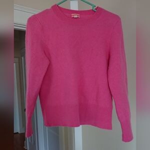 J. Crew 100% cashmere crewneck sweater in pink size M